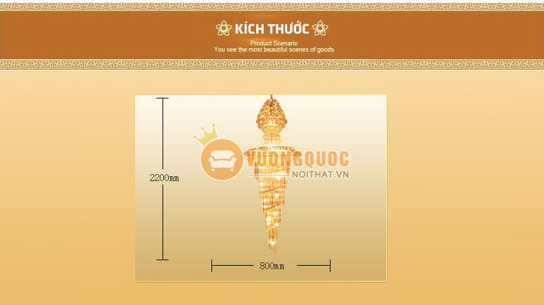 Đèn chùm pha lê độc đáo gắn trần phong khách CM196-12